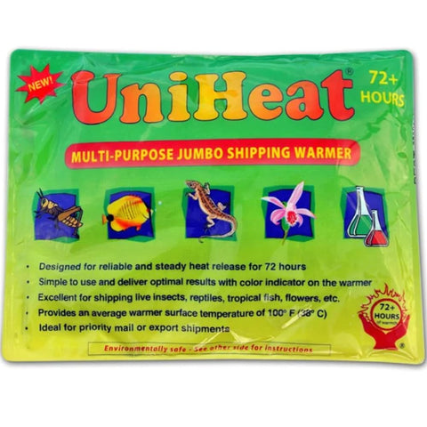 UniHeat 72-hour heat pack inside plant shipment keeping contents warm