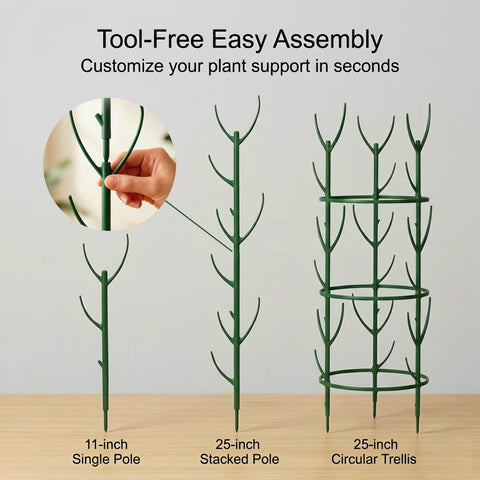 Unijoy durable plastic stake withstands rain and sun.