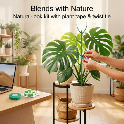 Unijoy invisible green stakes blend into foliage for a clean display.