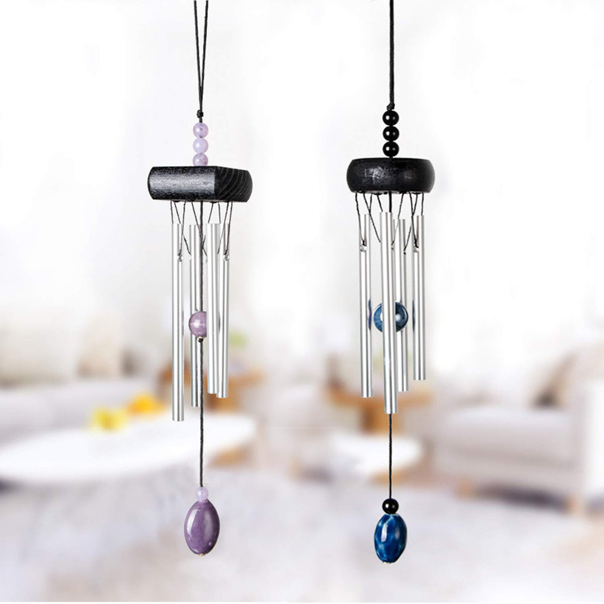 UNIME wind chimes creative design 2-pack for tranquil garden ambiance