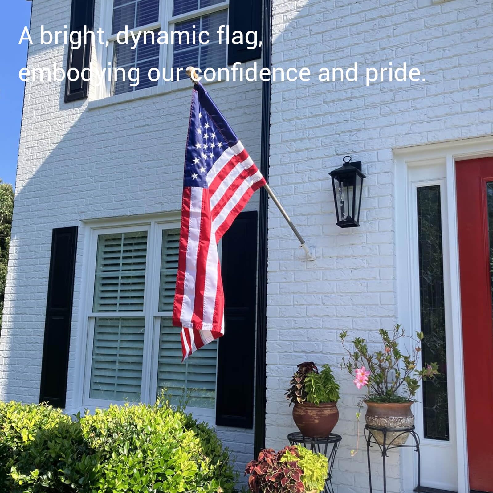 UnionGlory outdoor flag with pole sleeve for quick, secure mounting.