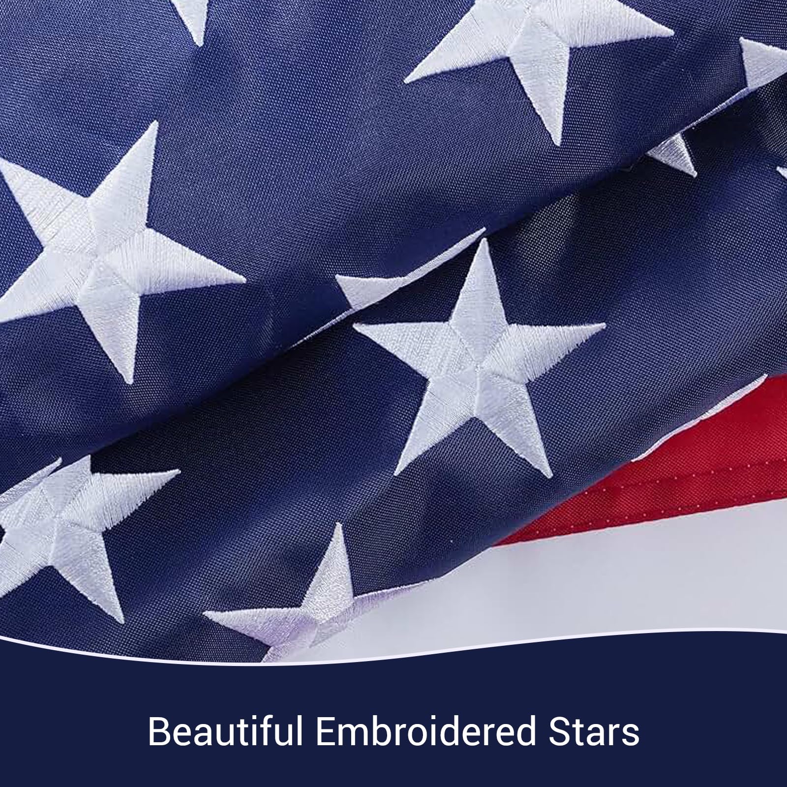UnionGlory water-repellent flag sheds rain for durable outdoor display.