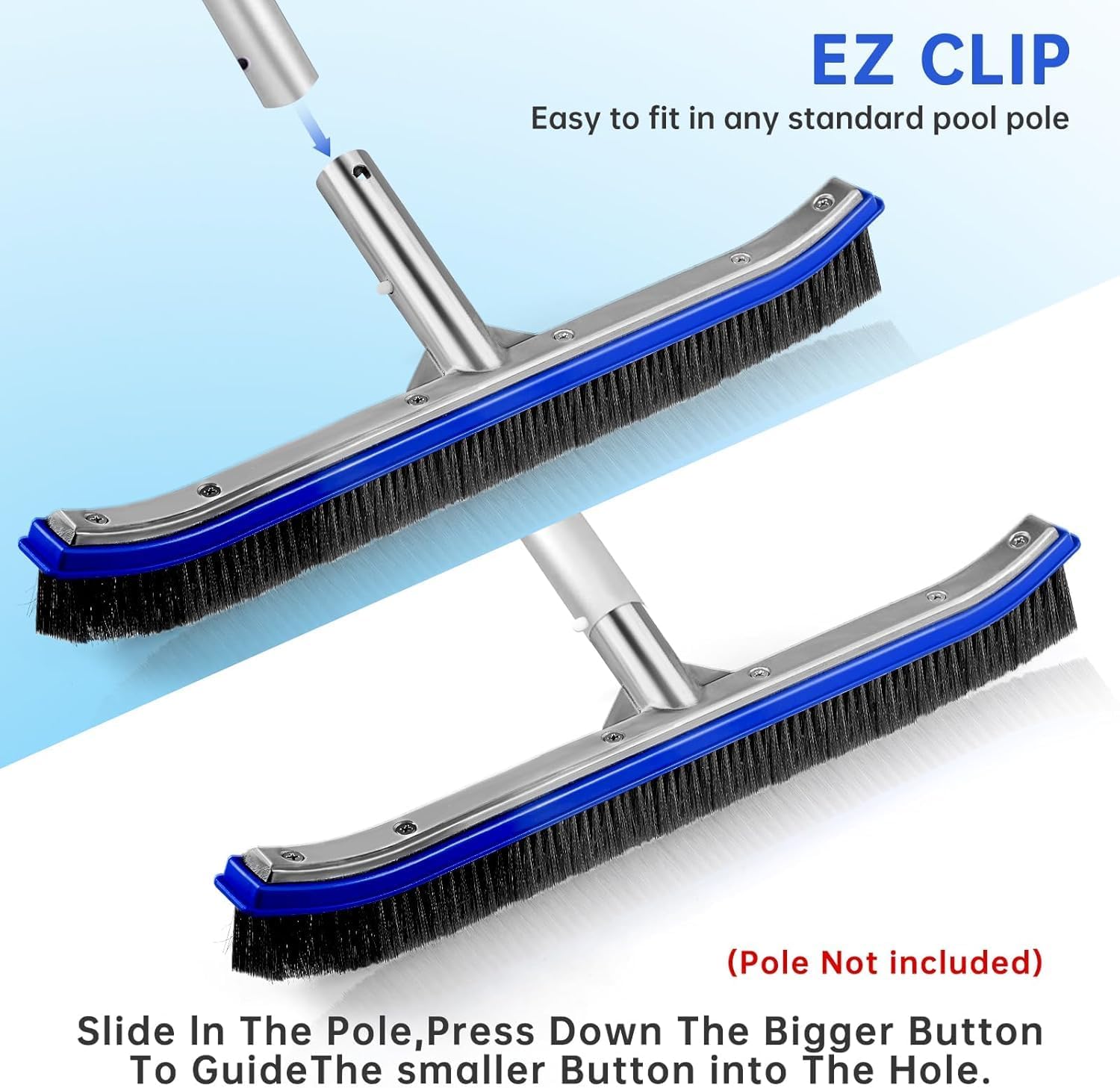 Unipool aluminium back offers a sturdy frame for long-lasting use.