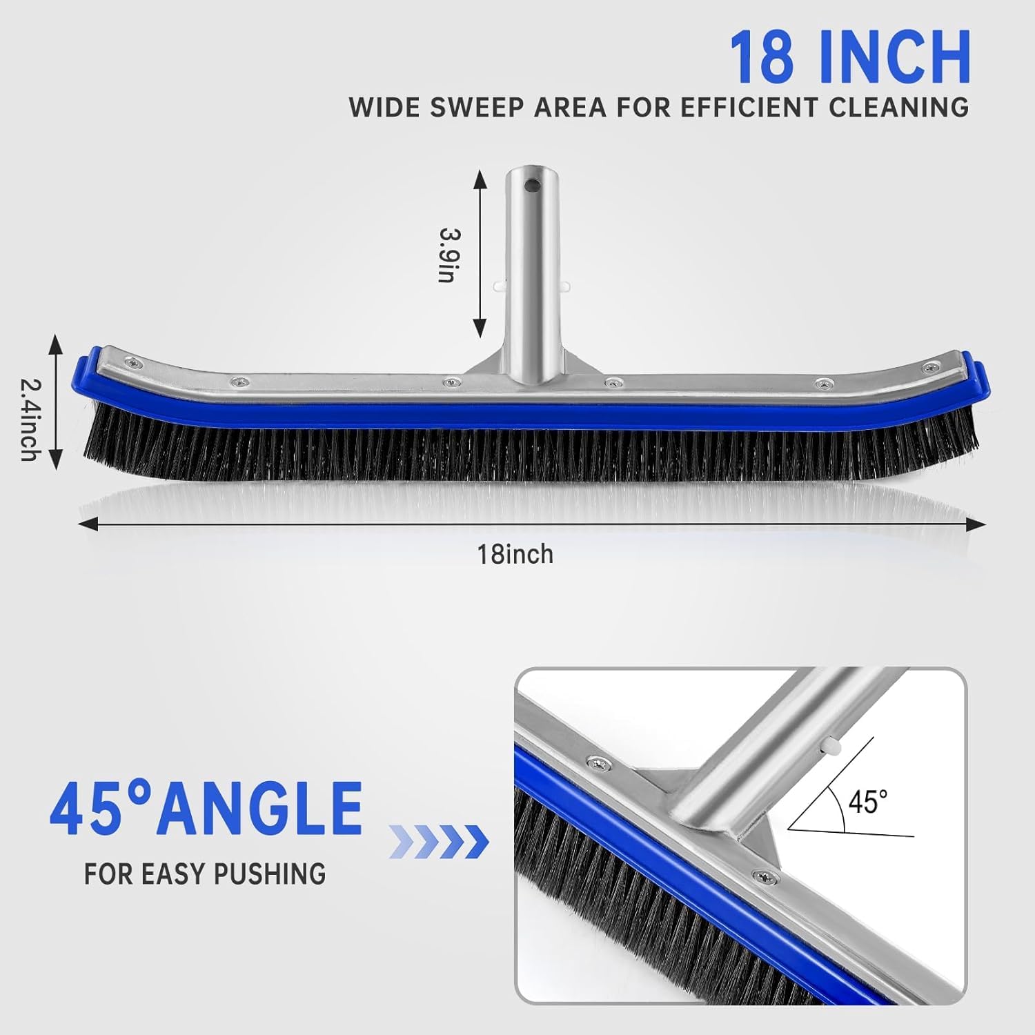 Unipool heavy-duty metal brush with durable bristles for tough stains.