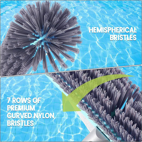 Unipool round-end design reaches corners and tile edges safely.