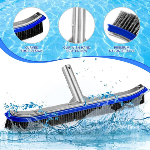 Unipool stainless steel bristles tackle buildup and rust on concrete.