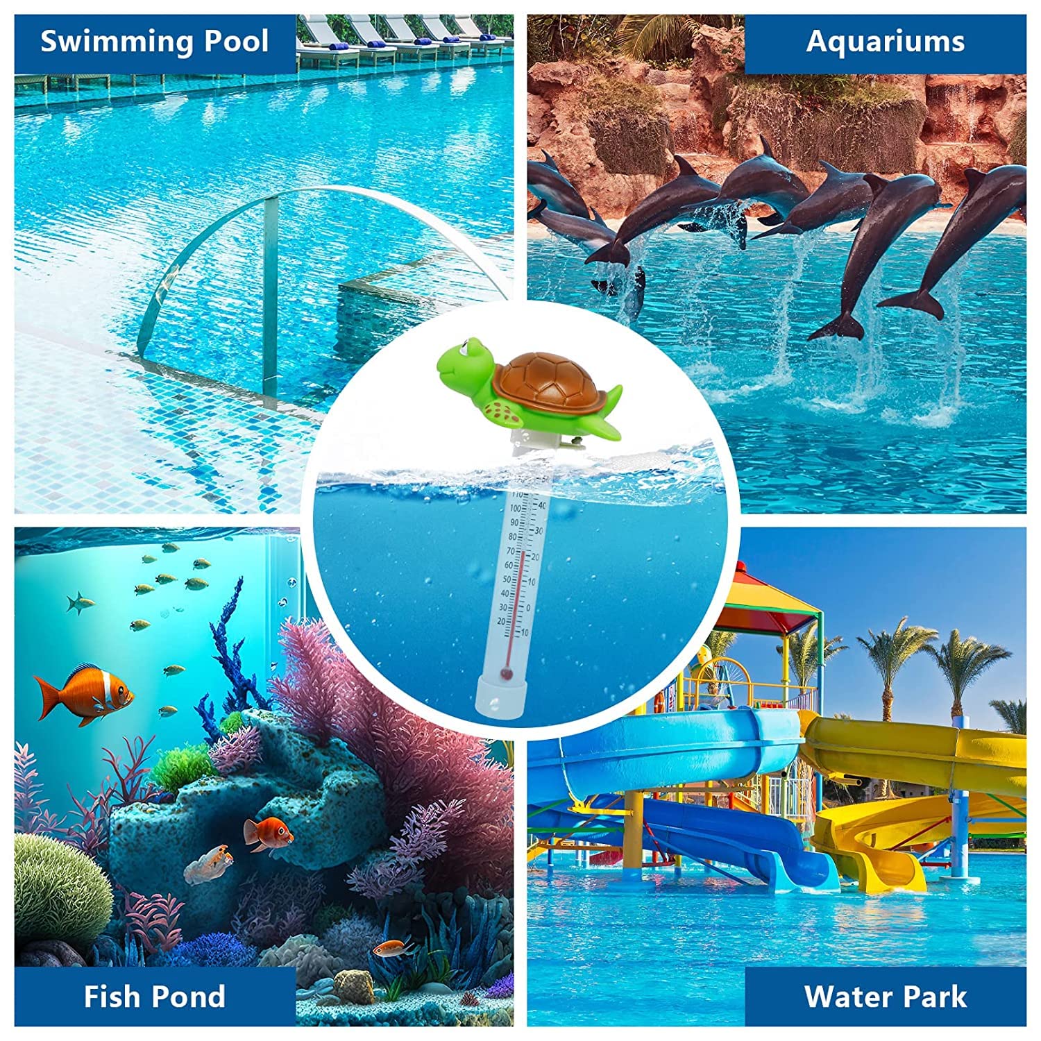 Unipool Turtle Thermometer easy-to-read readings after submersion