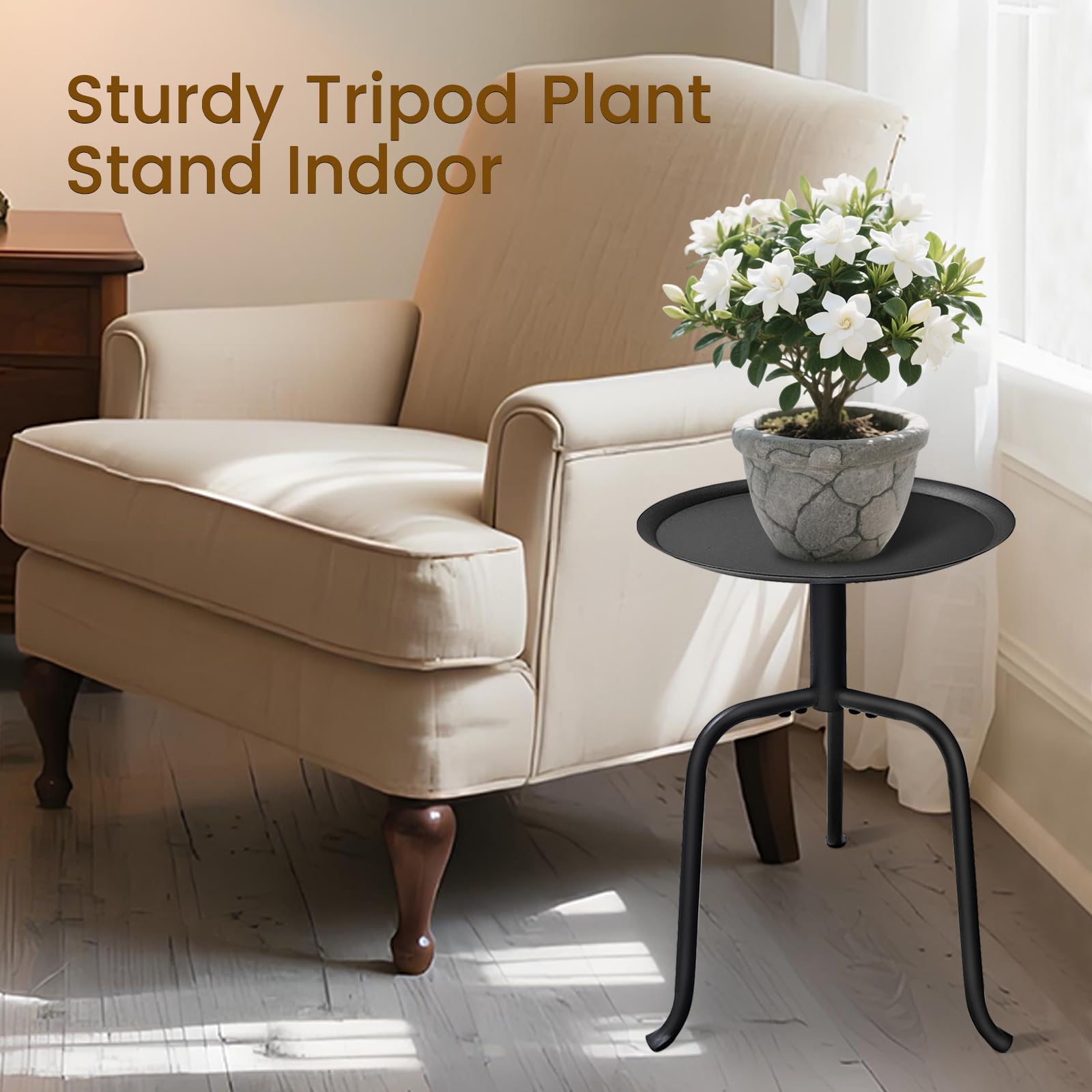 Durable powder coated metal frame resists rust and sun exposure.