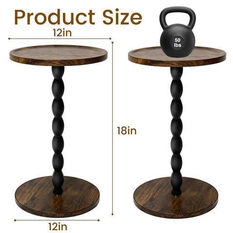 Uniqcovosa all-wood pedestal supports heavy pots up to 50 lbs.