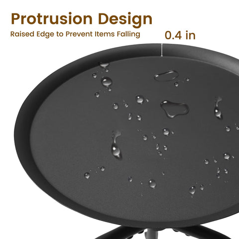 Three-leg design provides stable support for interior plants and décor items.