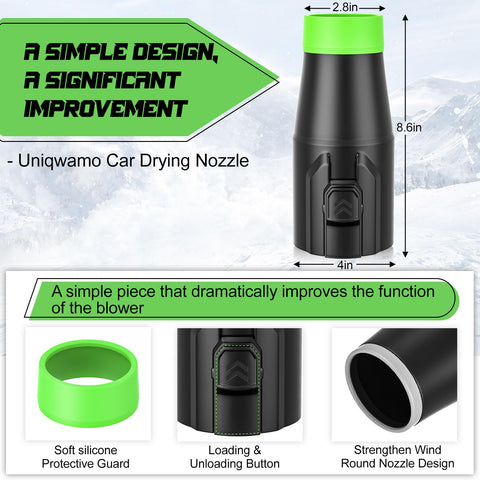 Uniqwamo car drying nozzle EGO 765, secure fit improves control