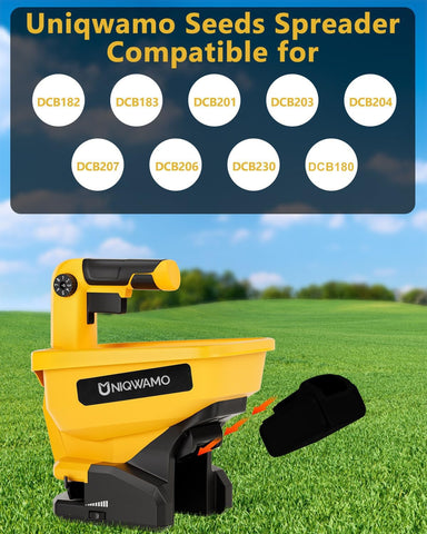 Uniqwamo all-season spreader suitable for seeds and salt applications