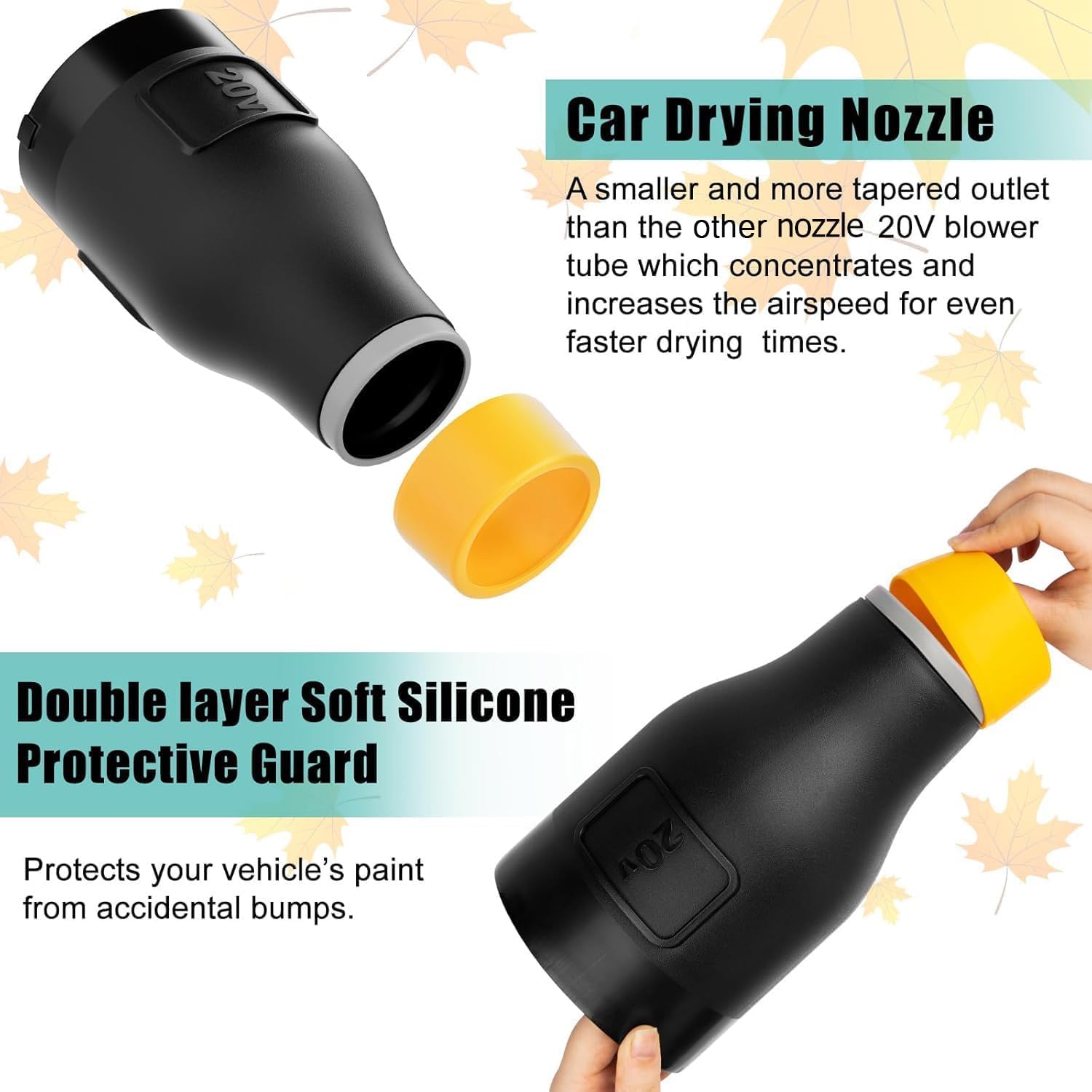 Uniqwamo short nozzle design is portable for easy trunk storage.