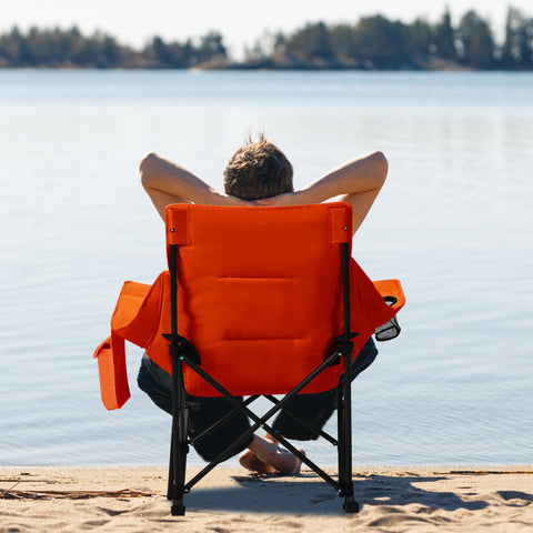 Unisakey rocking chair side view with cup holder for convenient beverages