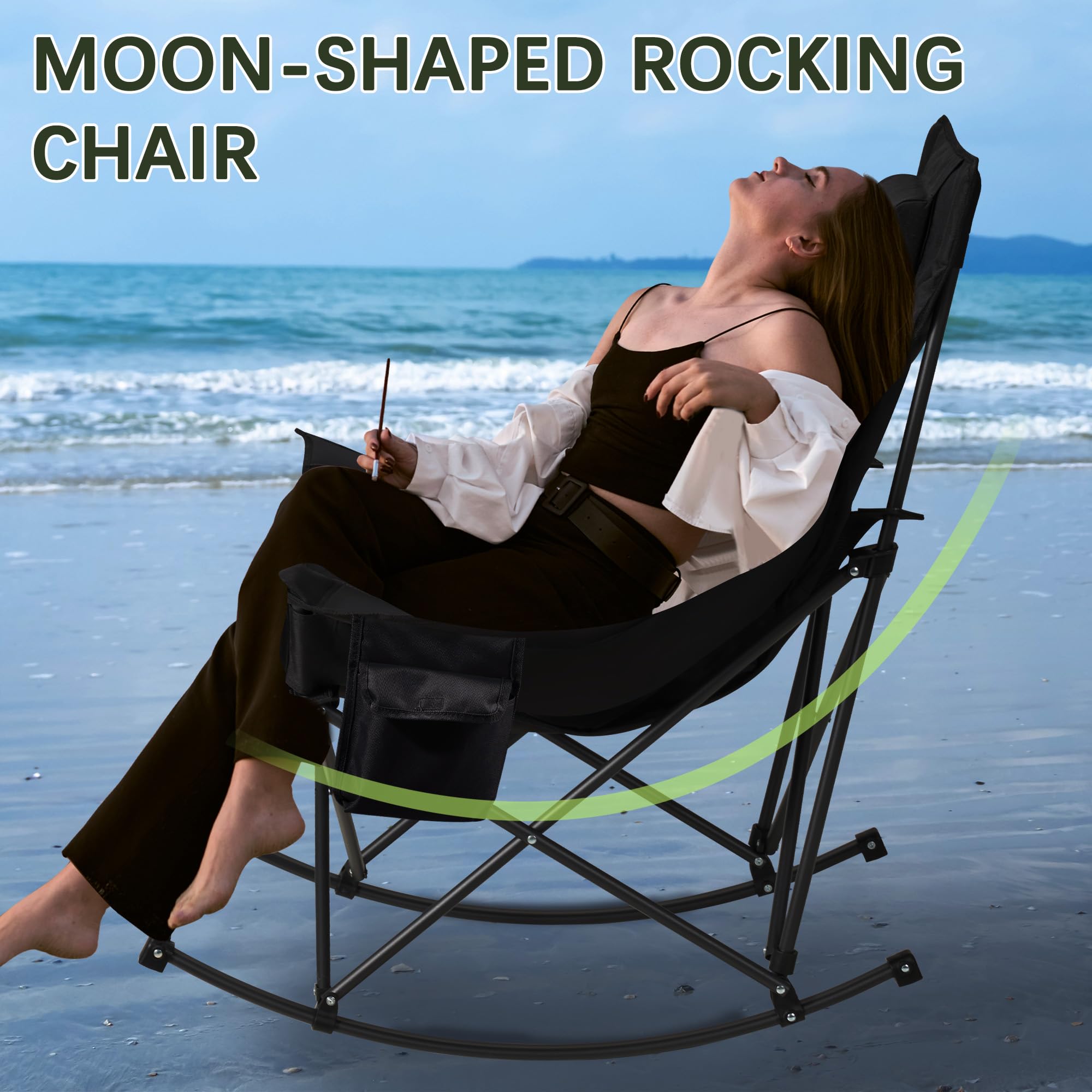 Unisakey oversized chair weighs under 13 pounds for backpack-friendly portability.