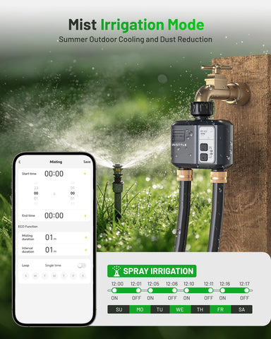 Unistyle manual watering option allows on-demand irrigation without interrupting programs.