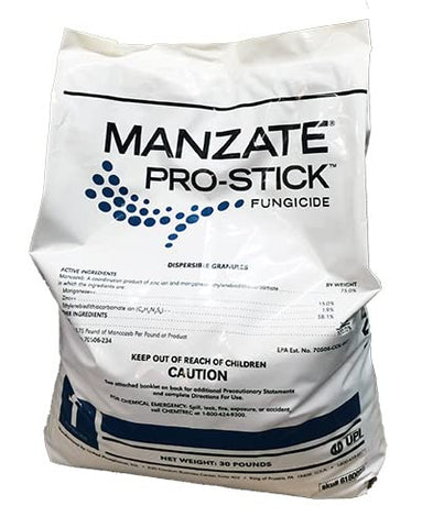 United Phosphorus Manzate Pro-Stick T and O fungicide product shot for broad-spectrum protection in apples, walnuts, and potatoes