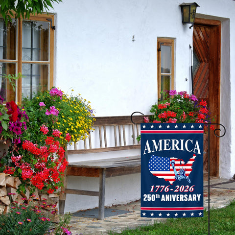 Durable outdoor material resists weather for year-round patriotic displays