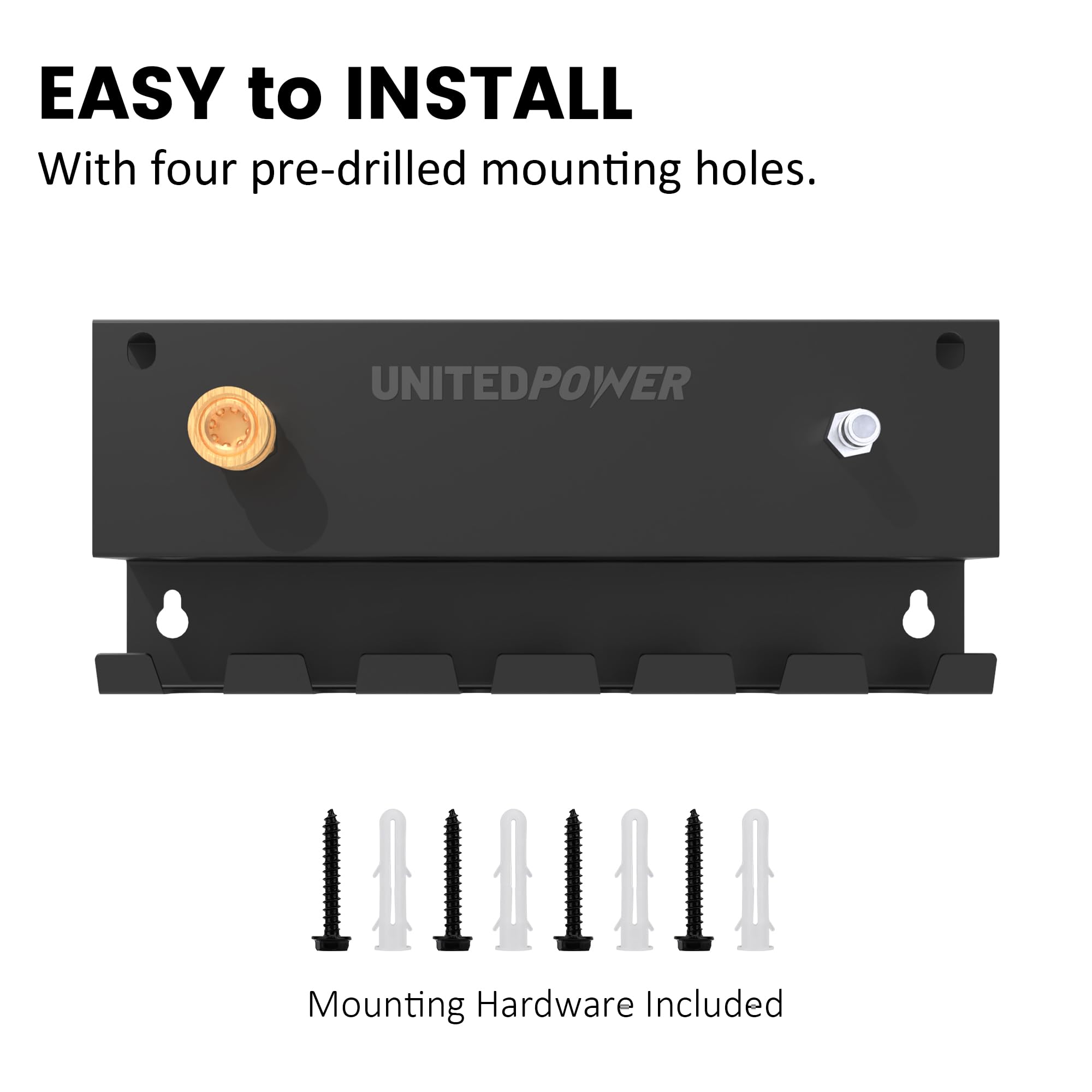 UNITEDPOWER black metal construction emphasizes durability