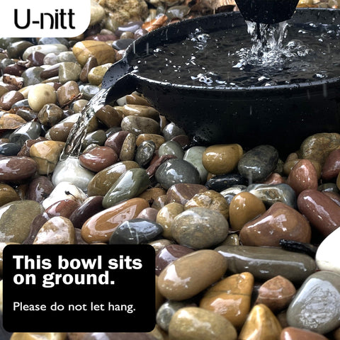 U-nitt carabiner end connection for secure rain chain attachment
