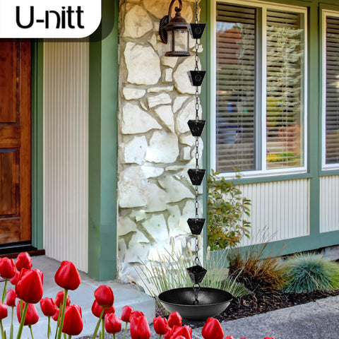 U-nitt outdoor birdbath use demonstrates versatile water feature option