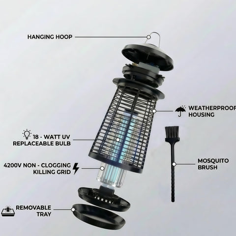 UnityPath Bug Zapper removable tray for quick cleaning of dead insects