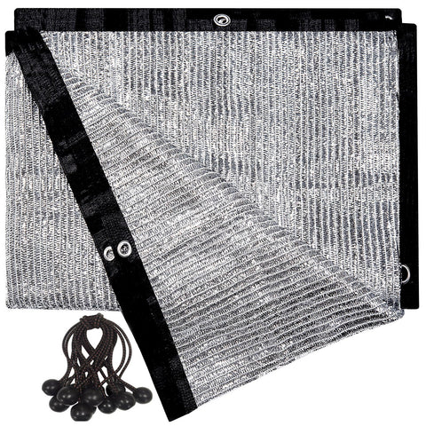 UNIUP 70% aluminum shade cloth front view showing durable shade for patios and gardens