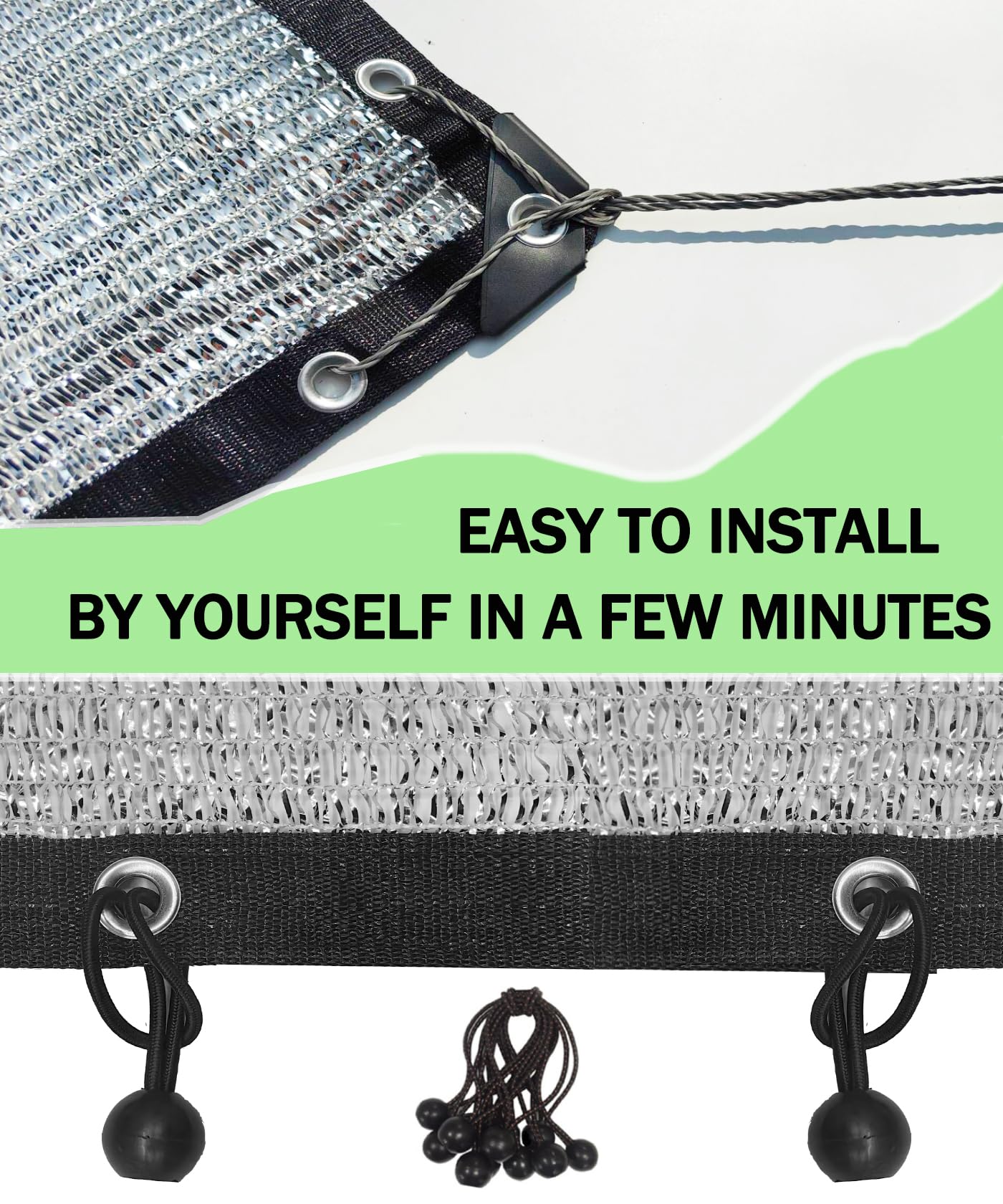 Mesh breathable fabric shown on a sunny patio for cooling.