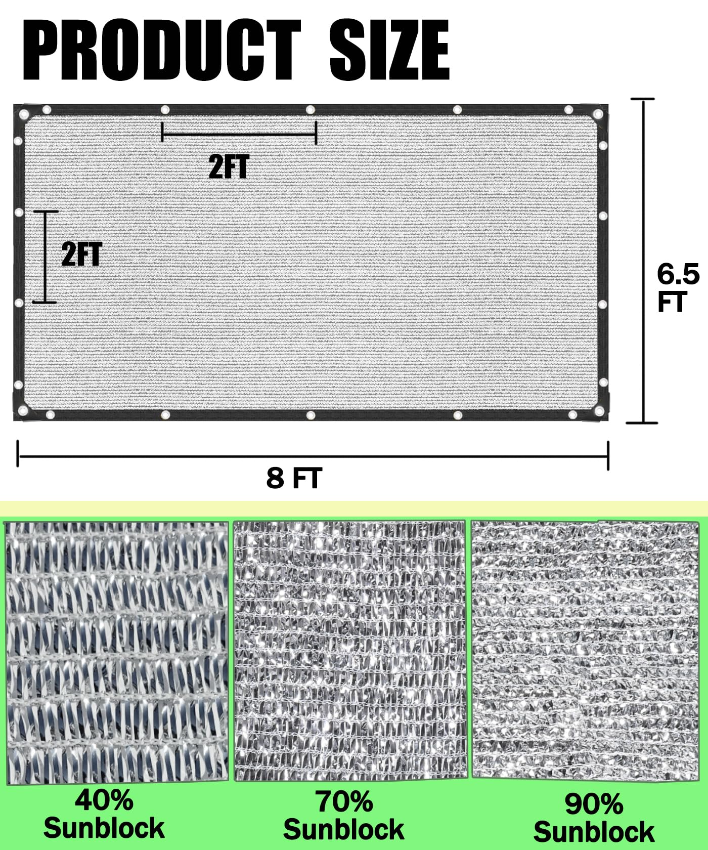 Used over greenhouse or plant area to reduce heat.