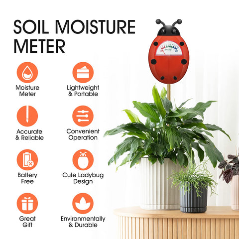 UNIWA moisture meter used indoors for houseplants to prevent overwatering.
