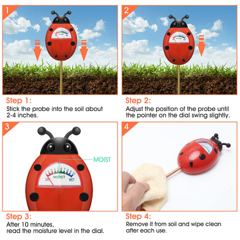 Compact, battery-free UNIWA meter ideal for garden and pot installations.