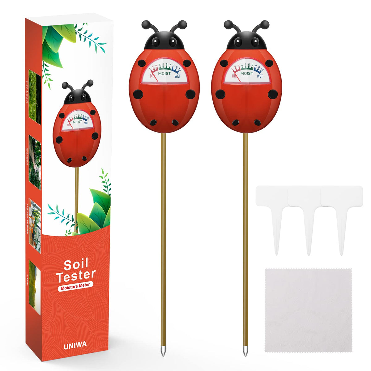 UNIWA soil moisture meter dial readout for quick watering decisions