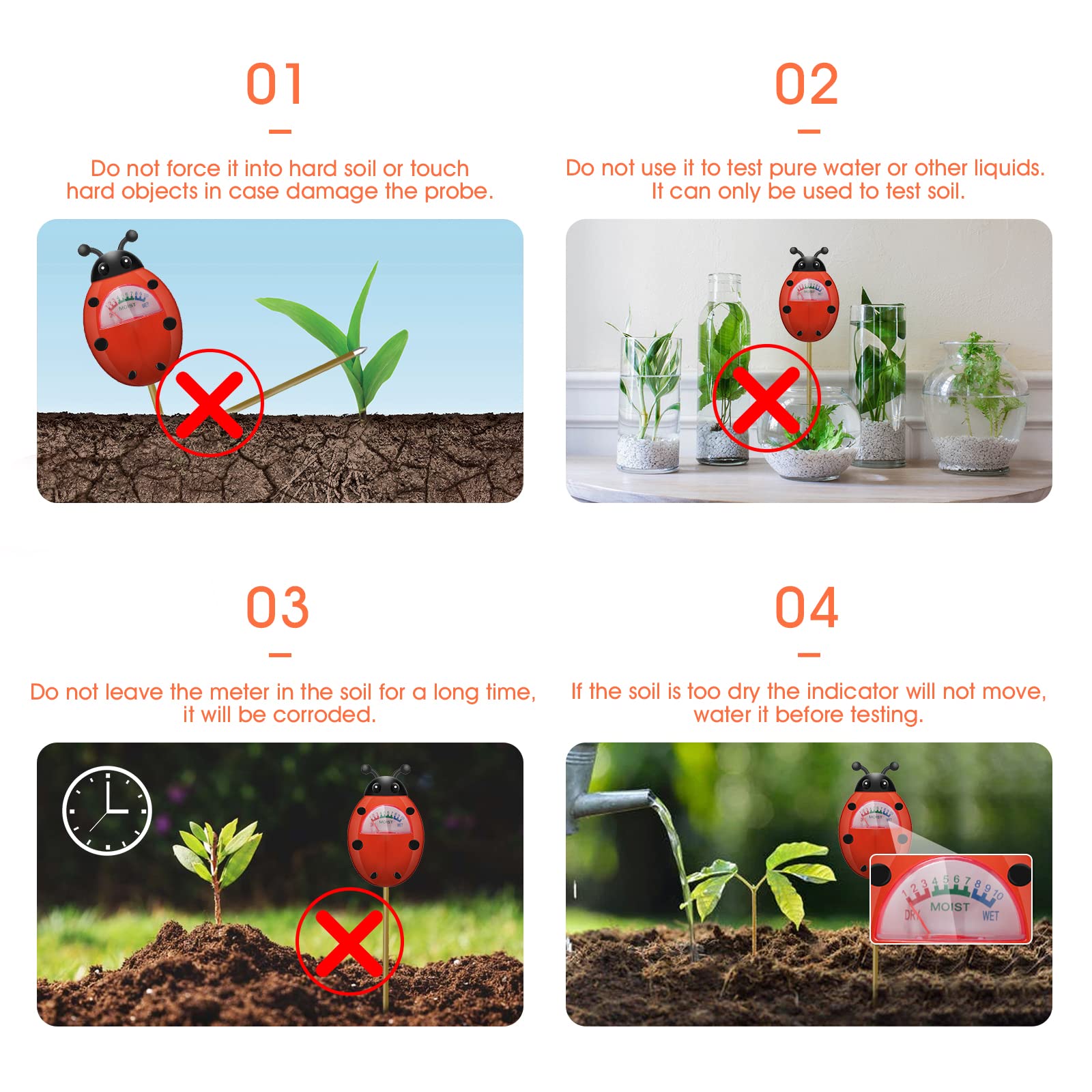 UNIWA moisture meter for houseplants helps prevent overwatering