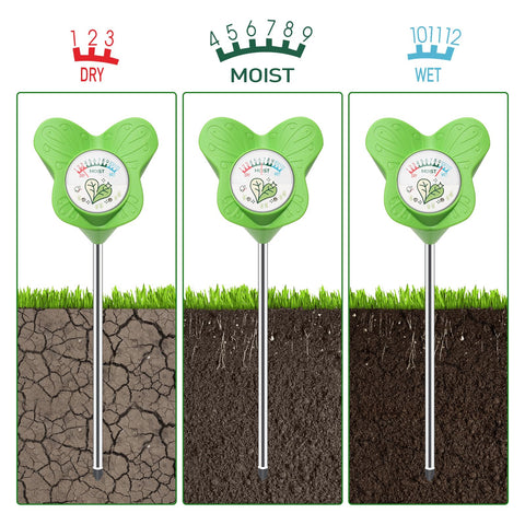 UNIWA meter among indoor plants demonstrates easy, no-sensor setup for gardeners.