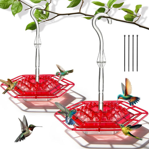 UNJUICE hummingbird feeder hanging setup improves outside viewing and nectar access.