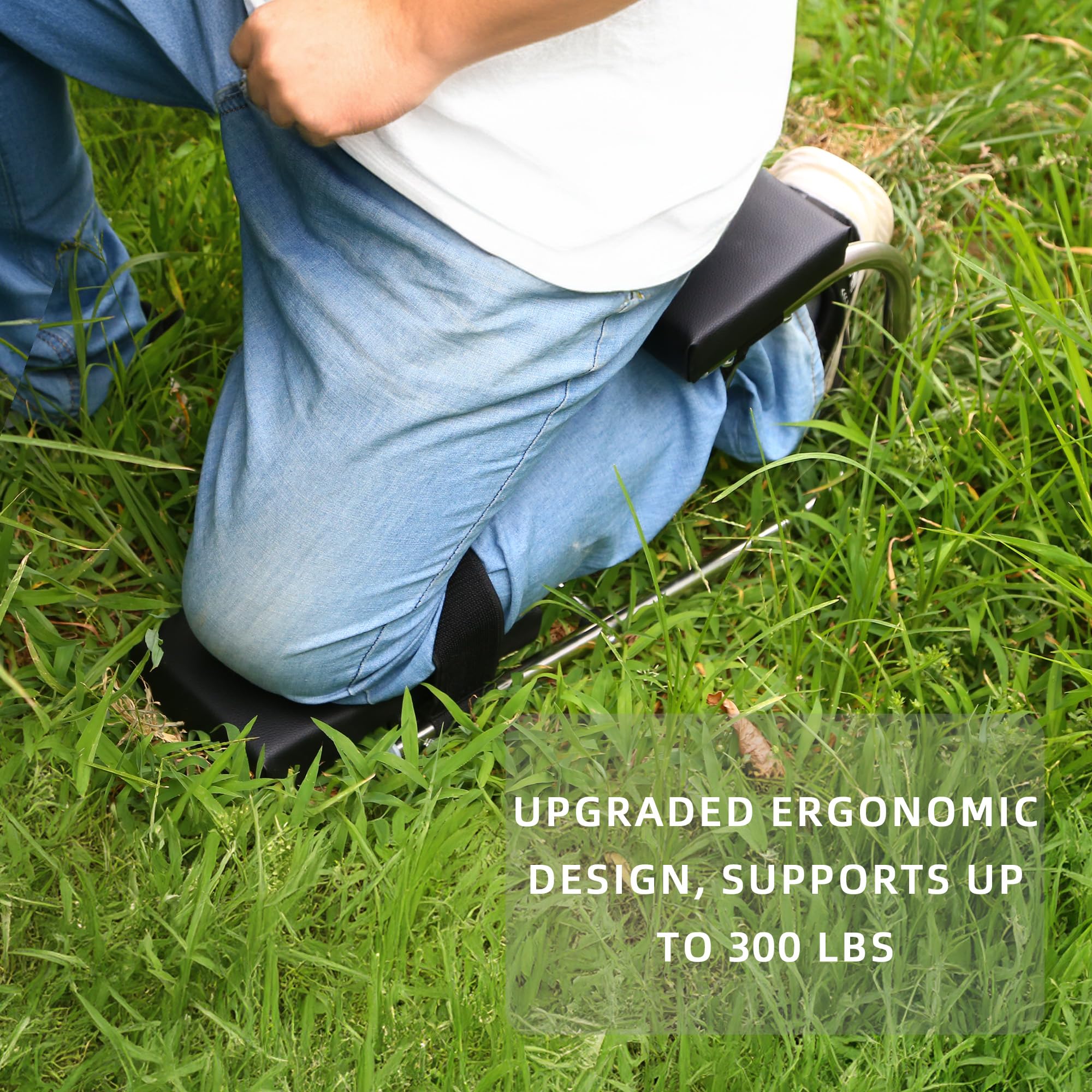 Unmake knee seat offering hip and ankle support during tasks