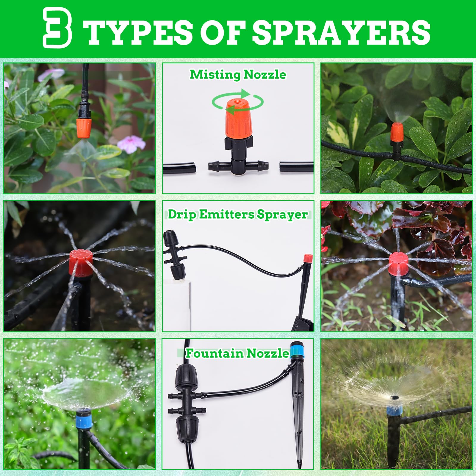 UNMOONY Misting Nozzles suit delicate plants and seedlings.