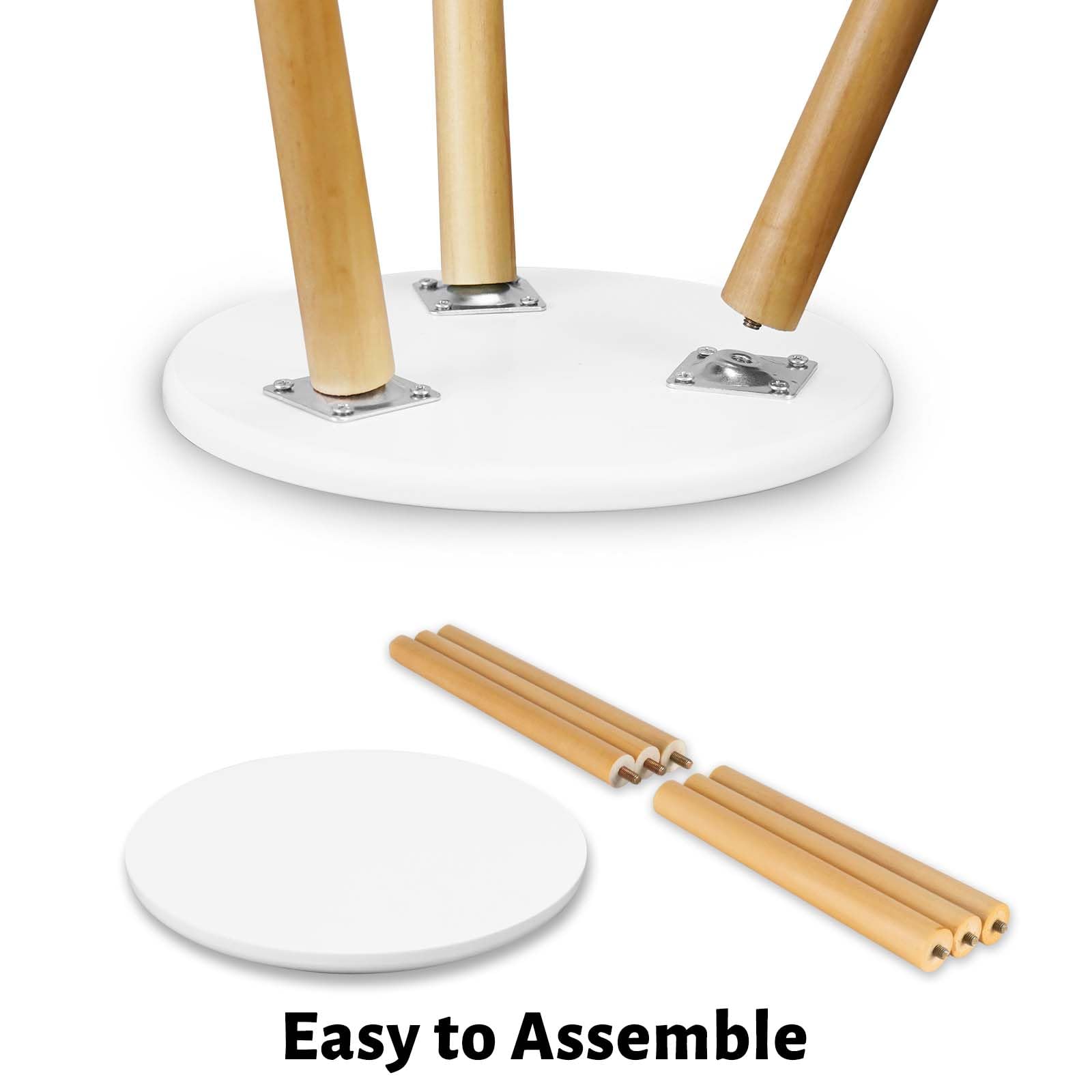 Uneedem easy-assembly stand with three legs, no tools needed.