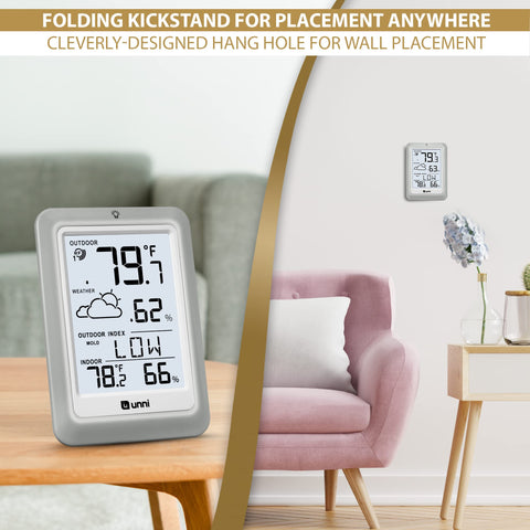 U UNNI packaged weather station includes everything you need.