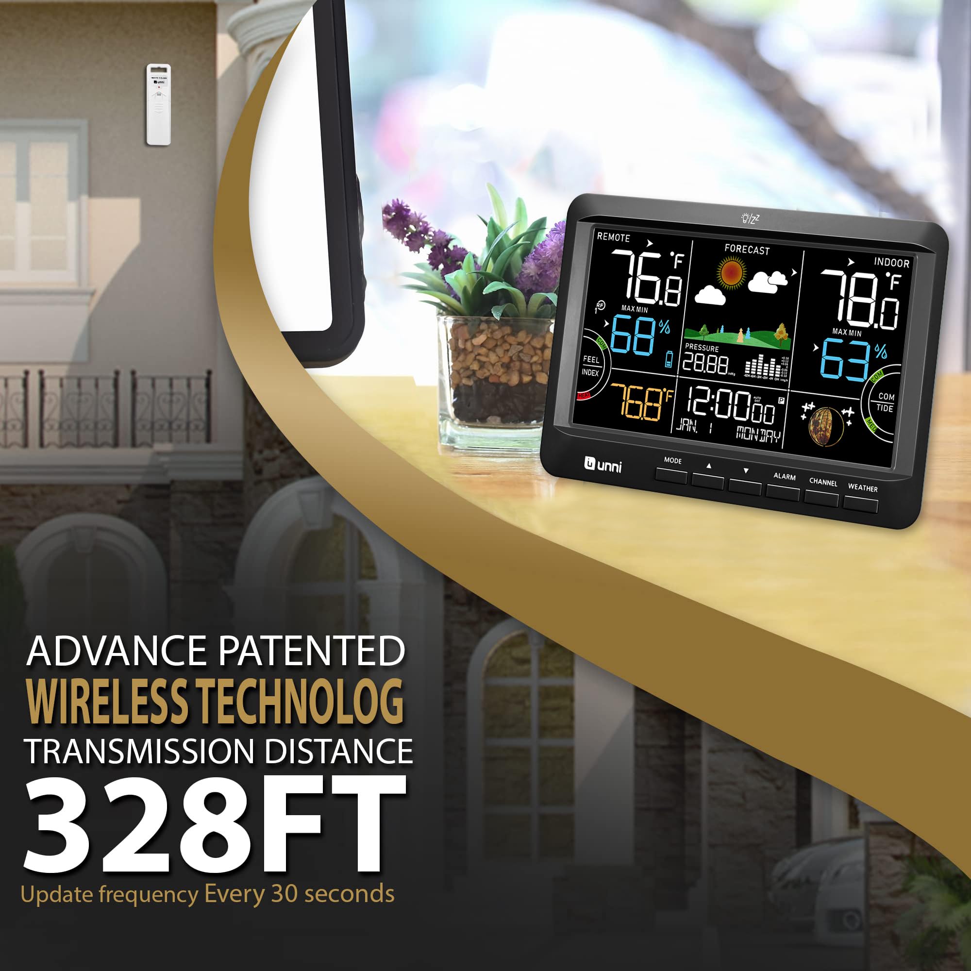 U UNNI packaging and setup guide ensuring quick, plug-and-play installation.