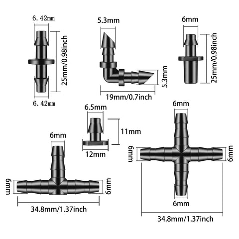 Unoutur barbed hose end plug for secure pipe ends in irrigation.