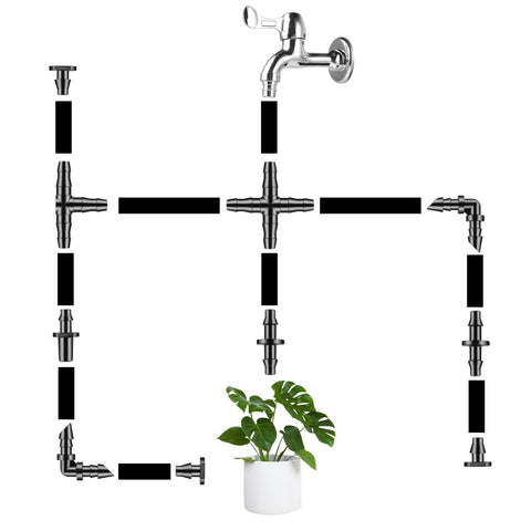 Unoutur single barb fitting fits 1/4 inch tubing reliably.