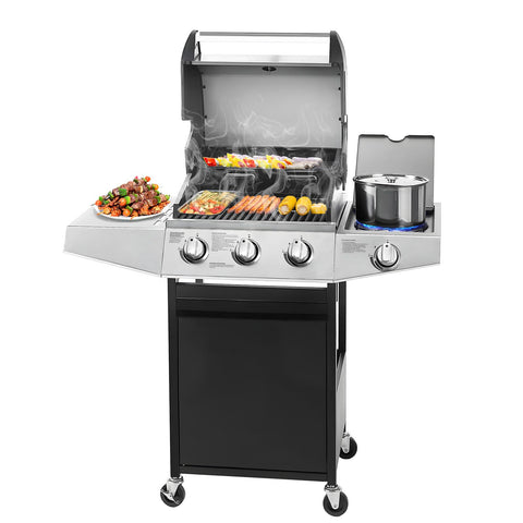Unovivy 3-Burner grill main cooking area delivers even heat for searing.