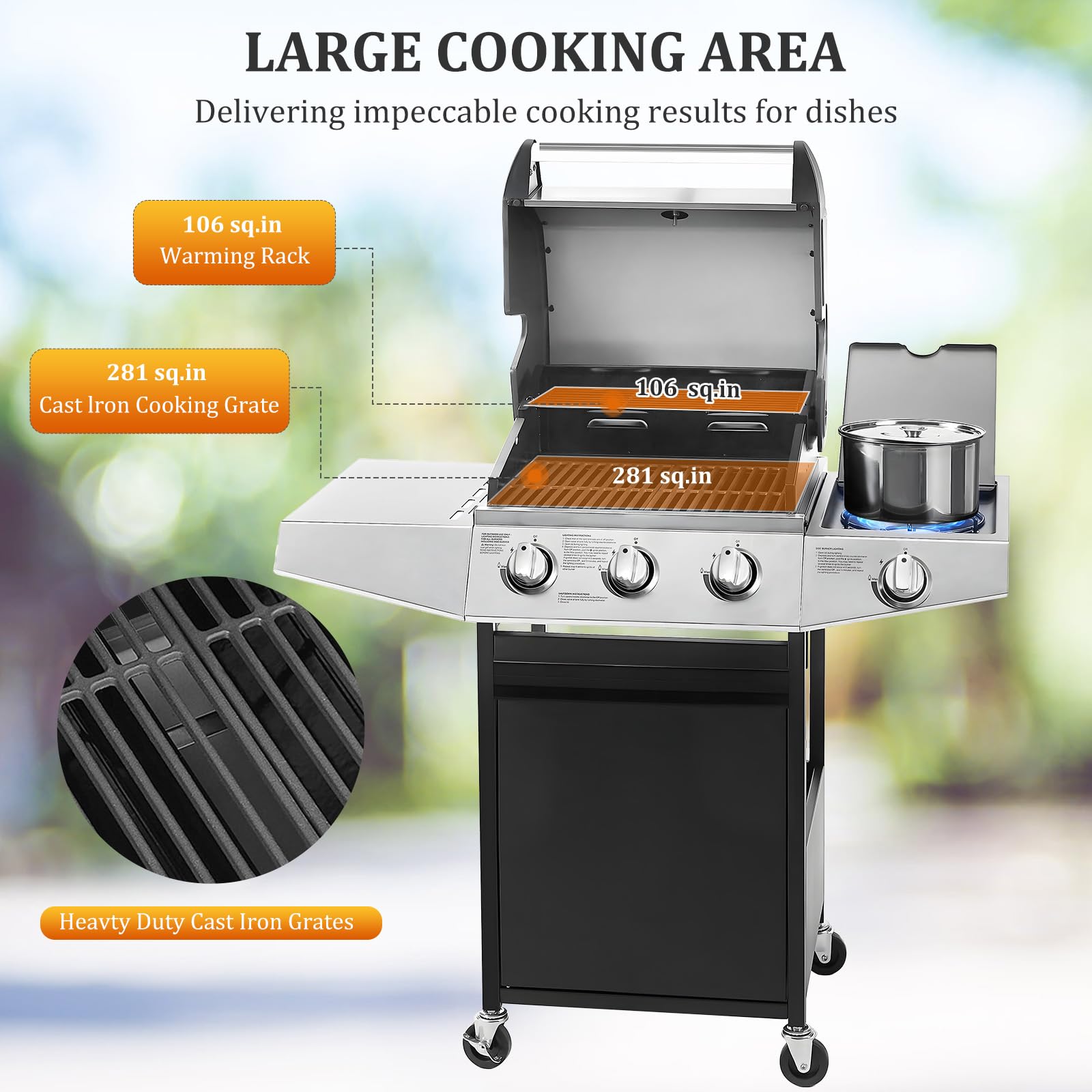 Unovivy warming rack keeps foods warm while you finish grilling.