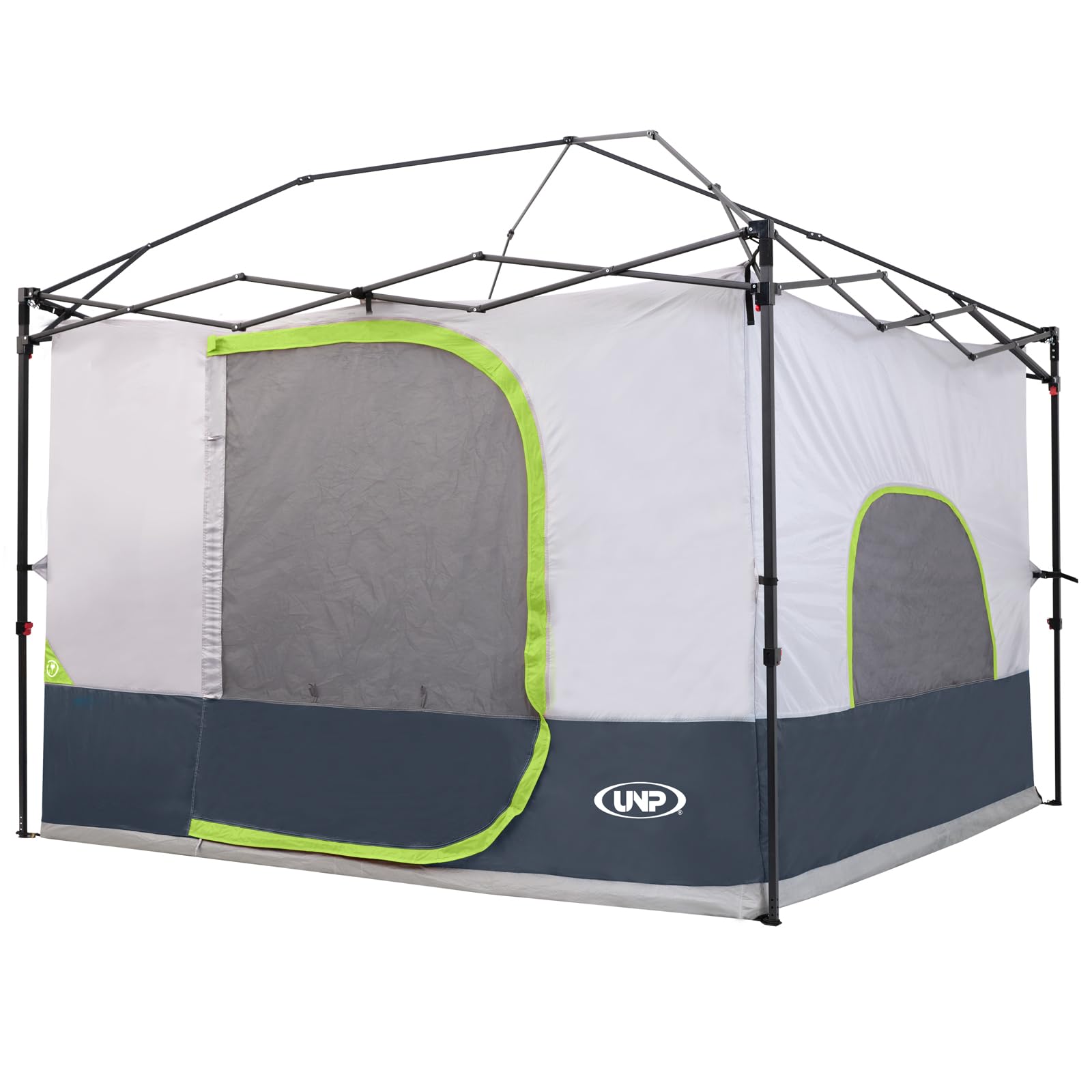 UNP camping cube inner tent setup inside a 10x10 canopy for car camping