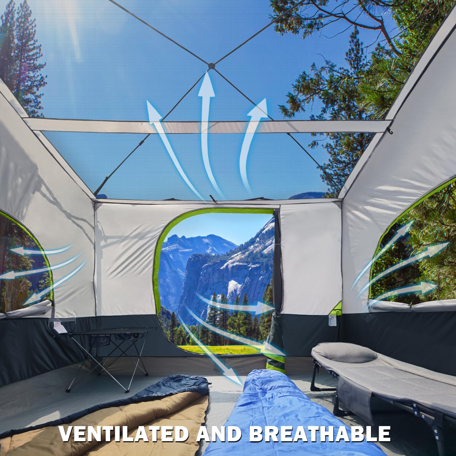 UNP camping cube ventilation mesh panels for cooler interior
