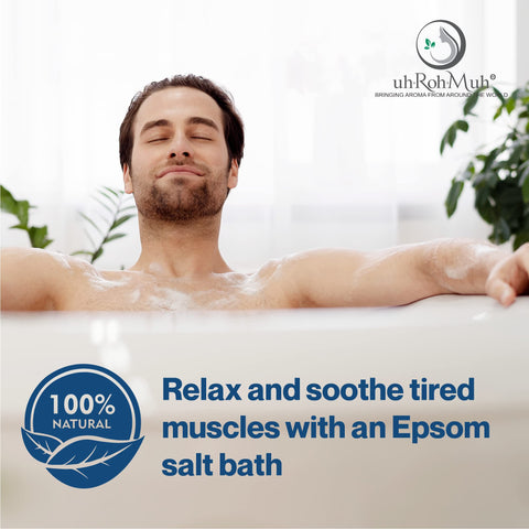 uhrohmu unscented epsom salt ready for fragrance-free bath blends.