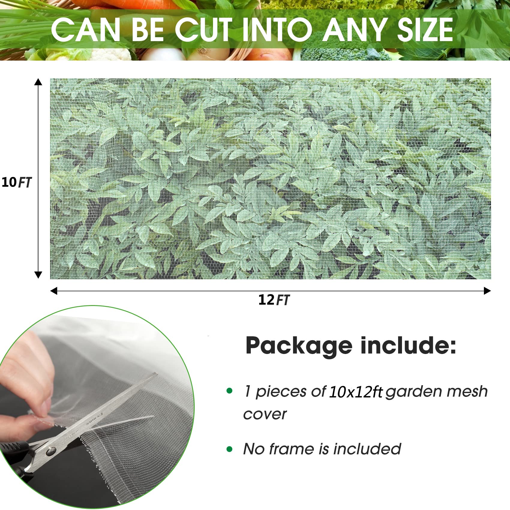 Unves bird mosquito netting plant cover keeps pests out while remaining see-through.