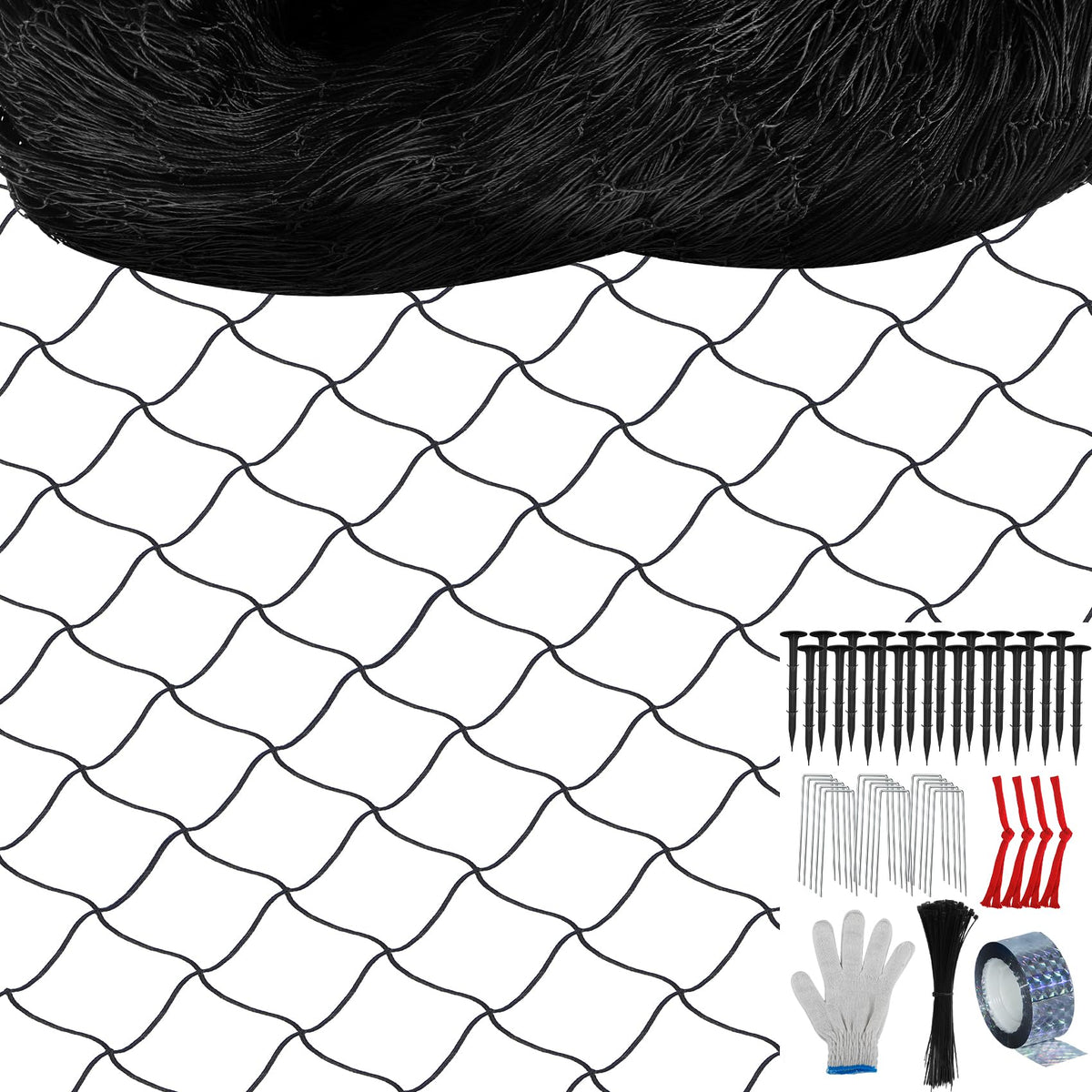 Unves bird netting 50x50 ft shields garden crops from birds