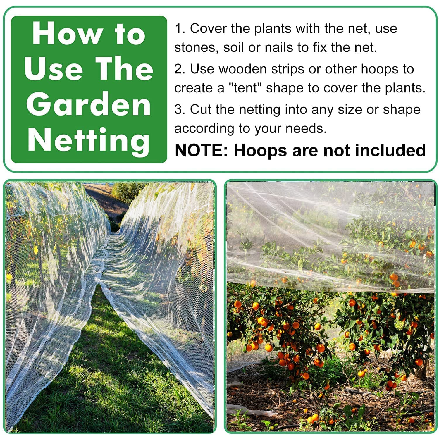 Unves clean and store garden netting after season
